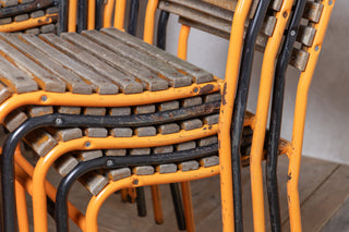 Orange Vintage Outdoor Stacking Chairs