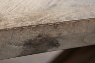 Knightsbridge Oak Dining Table in Silverback - 1.8m - SECONDS ITEM