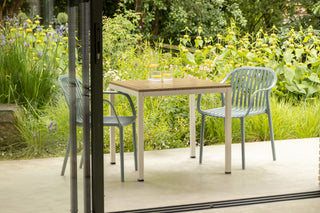 California Garden Outdoor Ochre Café Table Set with California Chairs