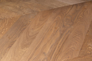 Knightsbridge Oak Dining Table in Weathered - 2.4m - SECONDS ITEM