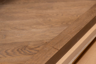 Knightsbridge Oak Dining Table in Weathered - 2.4m - SECONDS ITEM