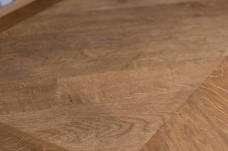 Knightsbridge Oak Dining Table in Weathered - 2.4m - SECONDS ITEM