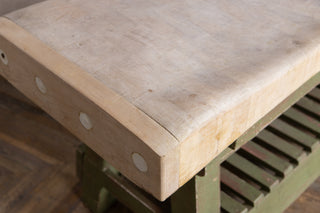 Vintage Butcher’s Block Table on Country Stand