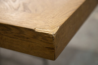 Mayfair Modern Dining Table in Weathered - 2.4m - SECONDS ITEM