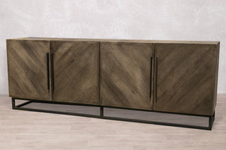 Tiverton 4 Door Oak Sideboard in Silverback - SECONDS ITEM