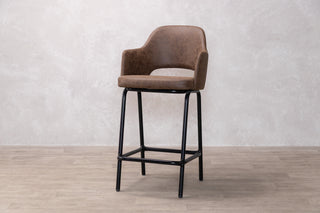 Lincoln Bar Stools in Mid Brown - SECONDS ITEM