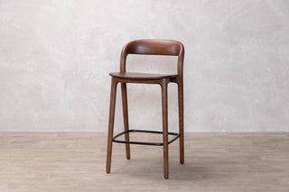 Holbeck Scandi Style Counter Stool in Walnut - SECONDS ITEM