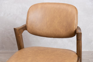 Hampton PU Leather Dining Chair in Tan - SECONDS ITEM