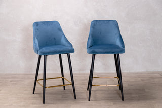 Rosette Button Back Bar Stools - SECONDS ITEM