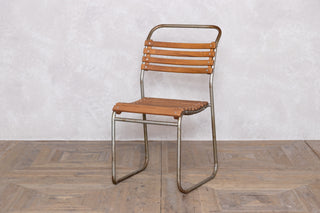 Set of 6 Vintage Slatted Stacking Chairs
