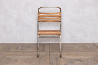 Set of 6 Vintage Slatted Stacking Chairs