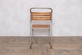 Set of 6 Vintage Slatted Stacking Chairs