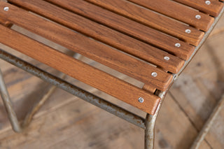 Set of 6 Vintage Slatted Stacking Chairs