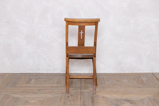 1920's Vintage Wooden Chapel Chairs