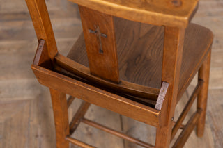 1920's Vintage Wooden Chapel Chairs