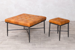 Kingsbridge Full Leather Footstool