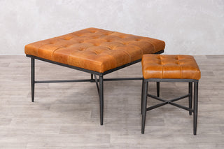 Kingsbridge Full Leather Footstool