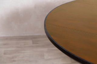 Round Brass Top With Black Edging Dining Table