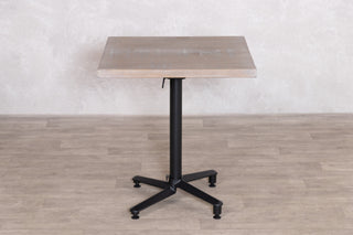Limed Wash Pine Top Café Table with Tilt Top Dining Base