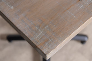 Limed Wash Pine Top Café Table with Tilt Top Dining Base