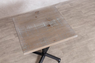 Limed Wash Pine Top Café Table with Tilt Top Dining Base