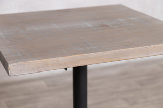 Limed Wash Pine Top Café Table with Tilt Top Dining Base
