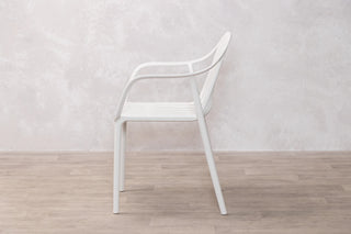 Rimini Garden Table Set with Six Cream California Chairs