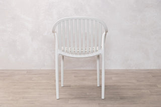 Salerno Garden Table Set with Six Cream California Chairs