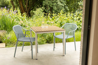 California Garden Outdoor Ochre Café Table Set with California Chairs
