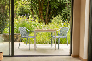 California Garden Outdoor Ochre Café Table Set with California Chairs