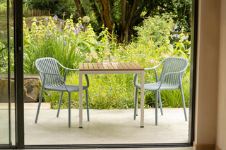 California Garden Outdoor Ochre Café Table Set with California Chairs