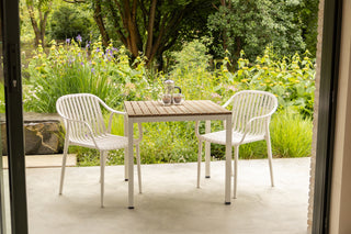 California Garden Outdoor Ochre Café Table Set with California Chairs
