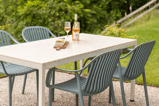 California Garden Outdoor Speckled Beige Café Table Set with California Chairs