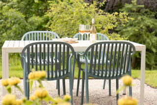 California Garden Outdoor Speckled Beige Café Table Set with California Chairs