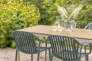 California Garden Outdoor Ochre Café Table Set with California Chairs