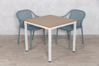 California Garden Outdoor Ochre Café Table Set with California Chairs