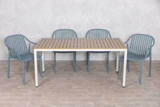 California Garden Outdoor Ochre Café Table Set with California Chairs
