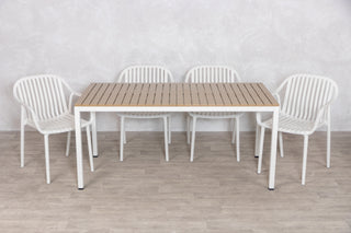 California Garden Outdoor Ochre Café Table Set with California Chairs