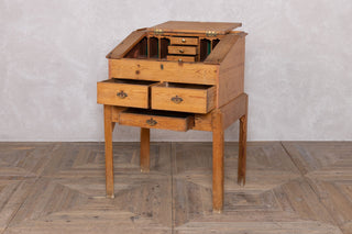 Vintage Pine Maître D' Stand with Sloping Desk