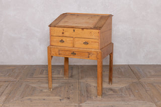 Vintage Pine Maître D' Stand with Sloping Desk