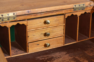 Vintage Pine Maître D' Stand with Sloping Desk