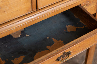 Vintage Pine Maître D' Stand with Sloping Desk