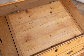 Vintage Pine Maître D' Stand with Sloping Desk