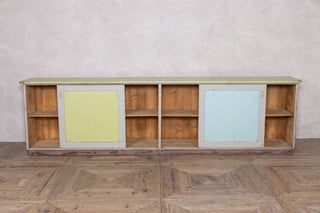 Large Pine Kitchen Cupboard Sideboard with Sliding Doors