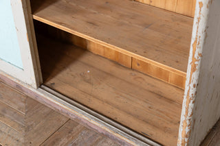 Large Pine Kitchen Cupboard Sideboard with Sliding Doors