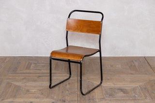 Vintage Stacking Chairs with Plywood Seat & Backs