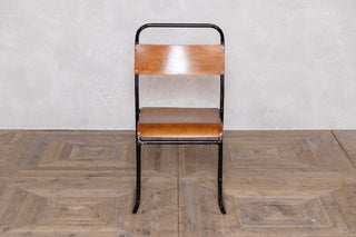 Vintage Stacking Chairs with Plywood Seat & Backs