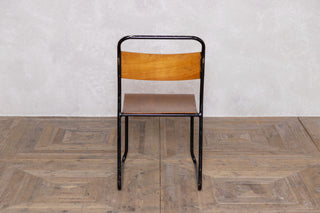 Vintage Stacking Chairs with Plywood Seat & Backs