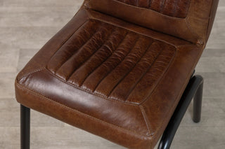 Jenson Distressed Leather Dining Chairs