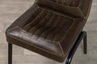 Jenson Distressed Leather Dining Chairs